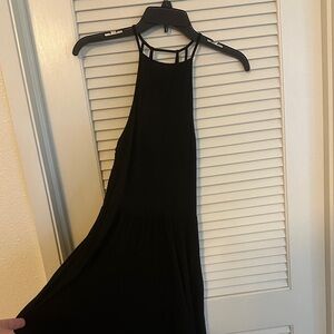 Elegant Black Backless Dress